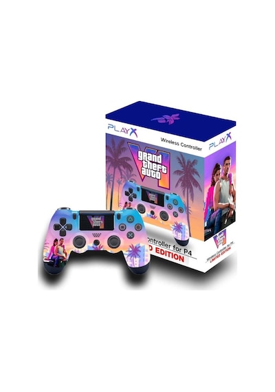 Konsol Plus Ps4 Dualshock 4 Kablosuz Gta 6 Desenli