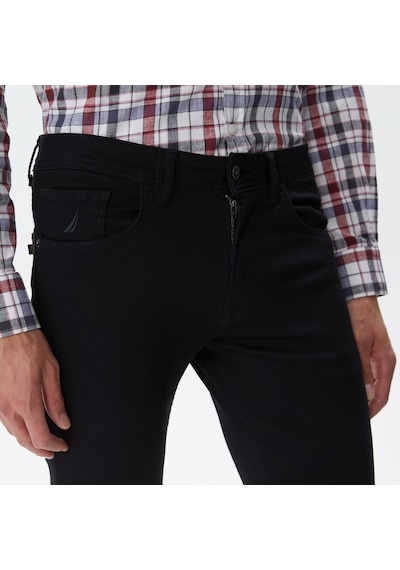 Nautica Erkek Siyah Slim Fit Denim Pantolon Düz 2p3714t Siyah
