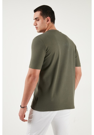 Buratti Pamuklu Regular Fit Yarım Fermuarlı Erkek T Shirt 5902653 Haki