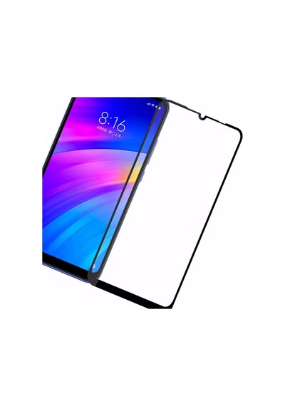 Xiaomi Redmi 7 Siyah 5D Tam Kaplayan Ekran Koruyucu Cam