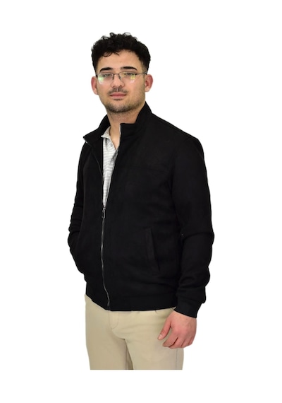 Erkek Mevsimlik Süet Spor Mont 8051 Bgl-st04373 Siyah