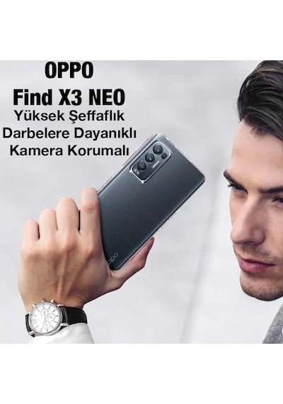 Ally Oppo Find X3 Neo Kılıf Kamera Korumalı Ultra İnce Şeffaf Sil