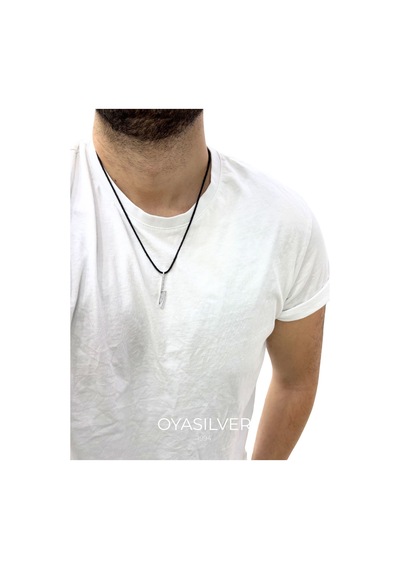 Oya Silver Şef Bıçak Tasarımlı Gümüş Kolye Ucu 4.5x0.5cm Oyot397