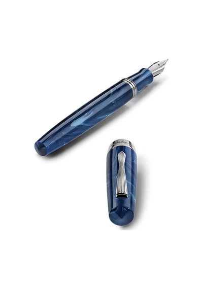 Montegrappa Elmo 02 Nebula Dolma Kalem - F Uç Ise2r2ad Mavi