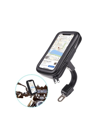 Su Geçirmez Motosiklet Telefon Tutucu 360 Derece Döner Gidon Standı 0