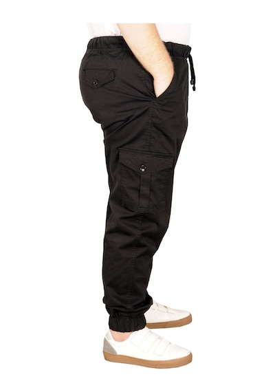 Mode Xl Büyük Beden Erkek Keten Kargo Jogger Valencia 21911 Siyah 001