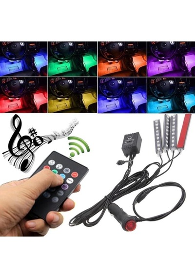 12 Ledli Ayak Altı Led Lamba Sese Ve Müziğe Duyarlı Led (505981720)