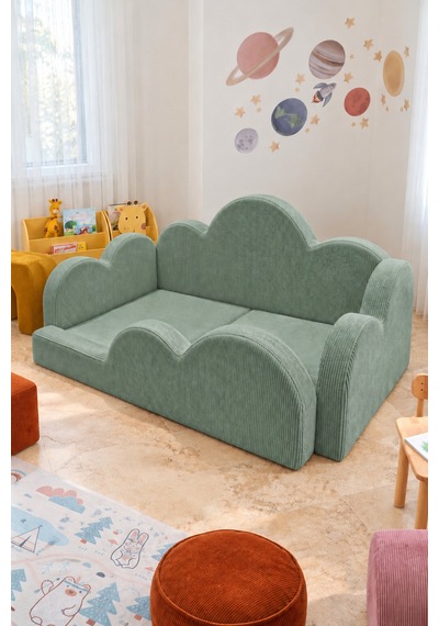 Funbed Junior Bulut Tasarımlı Çocuk Yatağı, Karyola Ve Oyun Matı Seti Yeşil - 938609351 Funbed Junior Bulut Tasarımlı Çocuk Yatağı, Karyola Ve Oyun Matı Seti Yeşil - 938609351