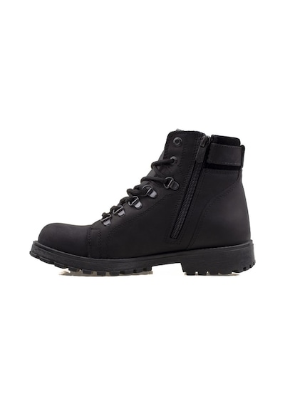 Slayka Siyah Gia Nubuk Deri Vizon Unisex Bot Siyah