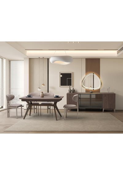 Bergamo Modern Dolaplı Çekmeceli Aynasız Konsol 200 50 78 Ekru