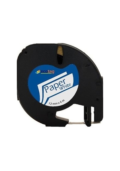 Ecotag Dymo 59421 Letratag Muadil Kağıt Etiket Beyaz 12 MM X 4 M