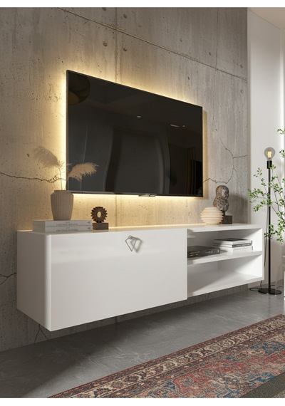 Resital Tv Ünitesi S1244-1 Beyaz Beyaz