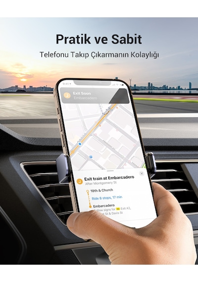 Ugreen Araç İçi Telefon Tutucu 360 Derece Dönebilir Air Vent, 10422 -