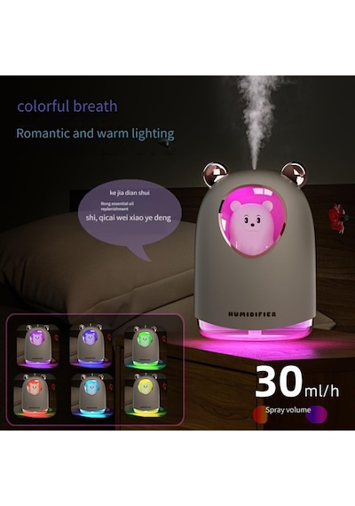 Mukko Home Sevimli Ayı Tasarımlı Aromaterapi Nemlendirici Hava Nemlendirici Difüzör - Usb Bağlantılı,yeşil Altın - Çok Renkli Mukko Home Sevimli Ayı Tasarımlı Aromaterapi Nemlendirici Hava Nemlendirici Difüzör - Usb Bağlantılı,yeşil Altın - Çok Renkli