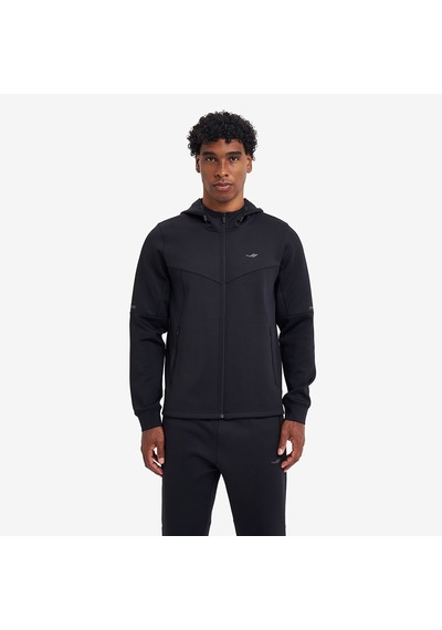 Lescon Siyah Erkek Fermuarlı Kapüşonlu Sweatshirt 26n-1163