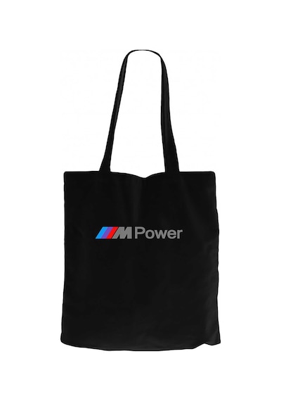 BMW M Power Text Siyah Kanvas Bez Çanta Siyah