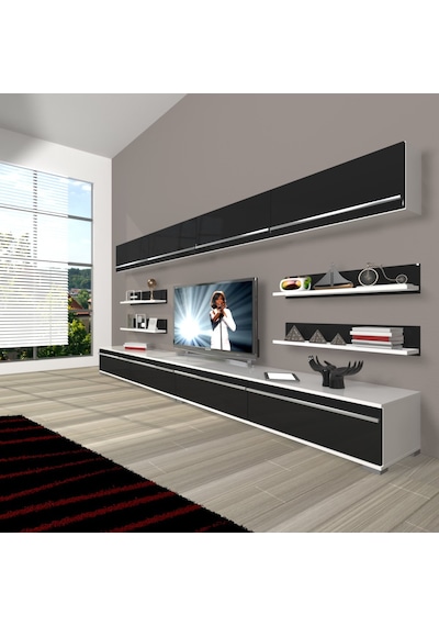 Decoraktiv Eko 360y Mdf Tv Ünitesi Tv Sehpası Beyaz - Antrasit