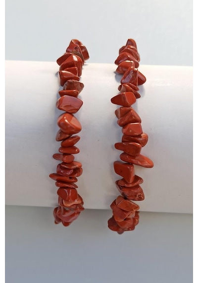 Kırmızı Jasper Bileklik Kırıktaş 660-1 Çok Renkli