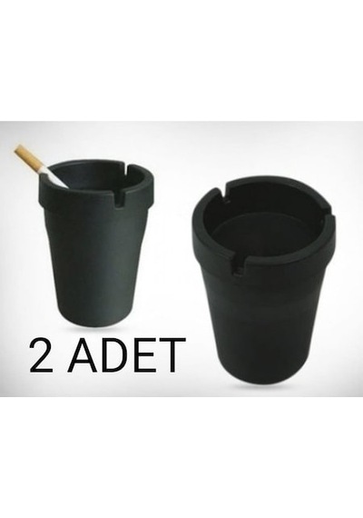 2 Adet Oto Araç İçi Siyah Kokusuz Dumansız Yanmayan Küllük