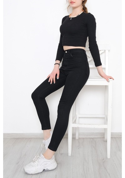 Mokashopin - Dar Paça Kot Pantolon Siyah - 10801.1431. 001