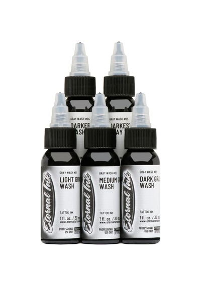 Eternal Tattoo Ink - Gray Wash Set Of 5 - 2oz/60ml