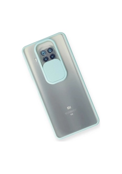Newface Xiaomi Mi 10t Lite Kılıf Palm Buzlu Kamera Sürgülü Silikon - Turkuaz
