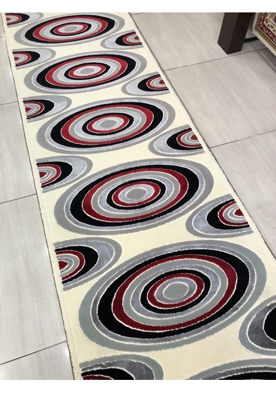 Saray Halı Vizyon 11169 Ws 80X300 Gri Kırmızı Yolluk 3 Metre ! Saray Halı Vizyon 11169 Ws 80X300 Gri Kırmızı Yolluk 3 Metre !