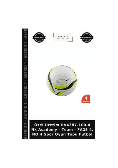 Özel Üretim Hv4387-100-4 Nk Academy - Team - Fa25 4. No:4 Spor Oyun Topu Futbol Çok Renkli