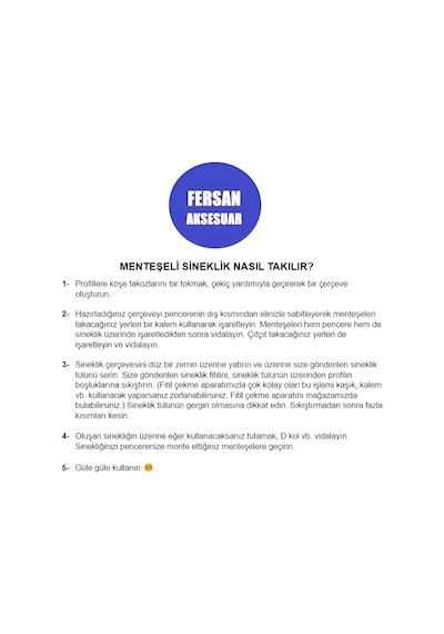 Yırtılmaz Kedi Telli Pet Tül Menteşeli Sineklik Takımı Pencere