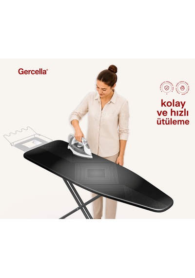 Hediyeli Silver Gri Ütü Masası Kılıfı Bezi Örtüsü Açık Gri