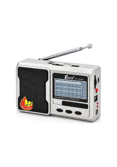 Fp-1781bt Mini Cep Radyosu Bluetooth Hoparlör Fm Radyo Led Işıklı Şarjlı Usb Micro Sd Mp3 Desteği Aux Kulaklık Çıkışı