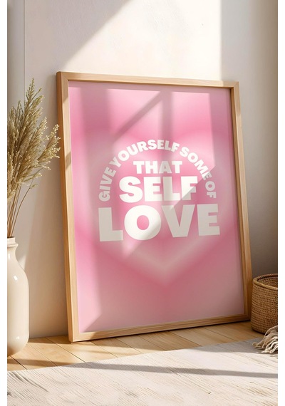 Self Love Çerçeveli Tablo Aura Enerji Renkleri - Öz Sevgi
