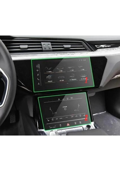 Audi E-tron 2022 2023 Multimedya Çift Ekran Uyumlu Nano Ekran Koruyucu