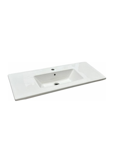 Bocchi 1329-001-0126 Tezgah Üstü Lavabo Parlak Beyaz 41 x 100 CM 1466841