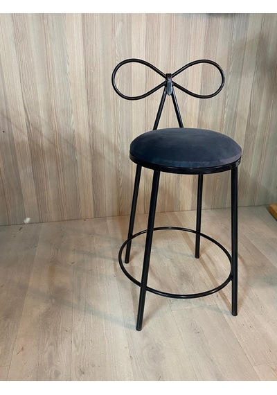 Fiyonk Metal Bar Sandalyesi 60 Cm Siyah