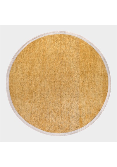 Çam Halı Crea Decolux Azade 8202 Sarı Daire Özel Kaymaz Tabanlı P