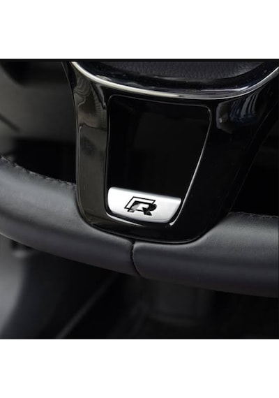 Volkswagen R Logolu Siyah Direksiyon Logosu Geçmeli Model Dıka03-04 siyah