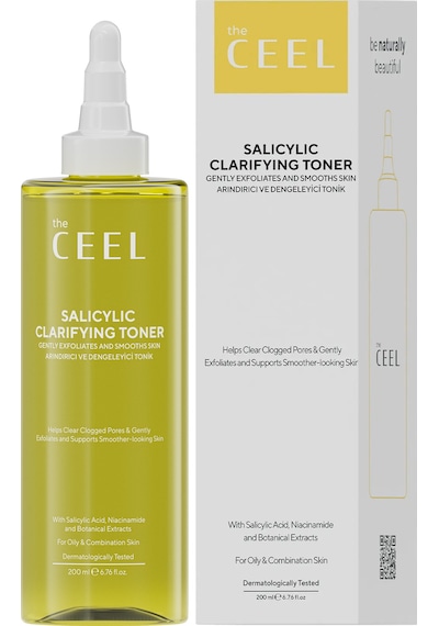 The Ceel Yağlı ve Akneye Eğilimli Ciltler İçin Salisilik Asitli Tonik Niacinamide, Sitrik Asit 200 ML