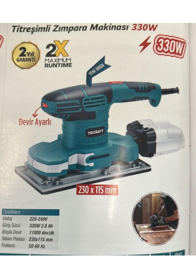 Meşem Titreşimli Zımpara Makinası 330w 7352