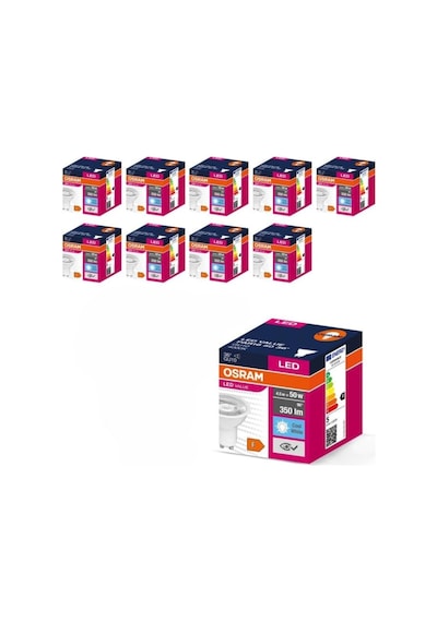 Tr 10'lu Osram Value Par16 50 36d 4.5w Soğuk Beyaz 4000k Gu10 Led Ampul Diğer