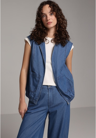 Colin's Colins Regular Fit Kadın Mid İndigo Denim Yelek Cl1081427 Q1.v1 Dn45031