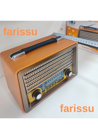 Gerçek Ahşap Eskitme Görünümlü Rt-750 Nostaljik Müzik Kutusu 3 Band Radyo / Bluetooth / Usb