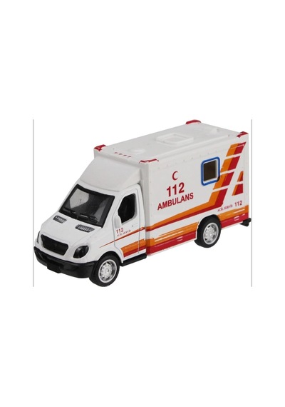 Oyuncak Metal Çek Bırak Ambulans 10 Cm