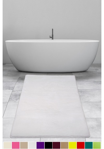 Elite Krem 80x150 Cm Büyük Ebat Peluş Banyo Paspası Kaymaz Krem