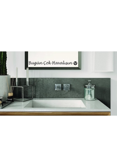 Ayna Dekorasyon Sticker- Bugün Çok Havalısın 40cmx4cm