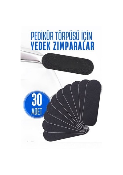 Zenvac Ayak Törpü Yedeği Yapışkanlı Törpü Zımparası Pedikür Törpü Yedeği 30 Adet Zenvac29
