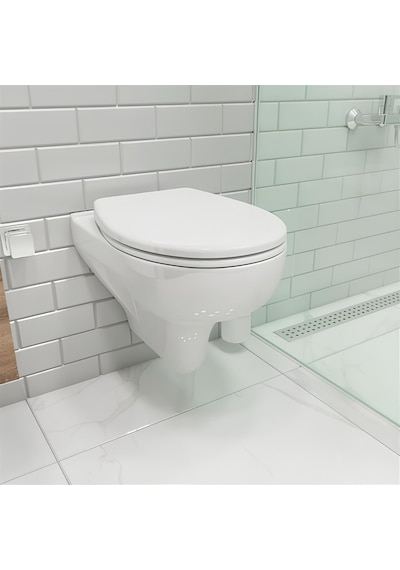 Vitra Arkitekt Open Rim Beyaz Asma Klozet 5959l003-0850, Vitra Gömme Rezervuar Set 768-1851 Beyaz