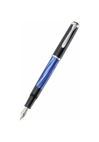 Pelikan Klasik Seri M205 Marble Blue Dolma Kalem B Uç 801980 Mavi