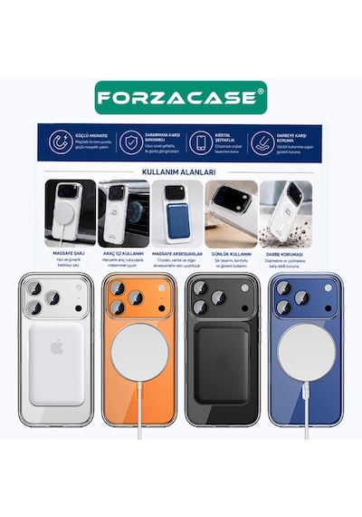 Forzacase Tecno Spark 40 Pro İle Uyumlu Clearmag Serisi Magsafe Özellikli Kristal Şeffaf Sert Kılıf