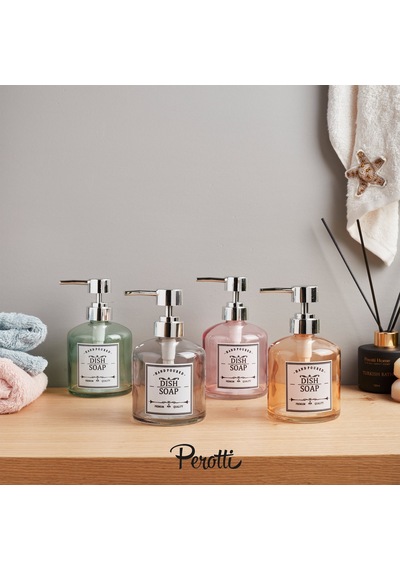 Perottii Dish Soap Cam Sıvı Sabunluk - Asorti - 13x9 Cm Çok Renkli